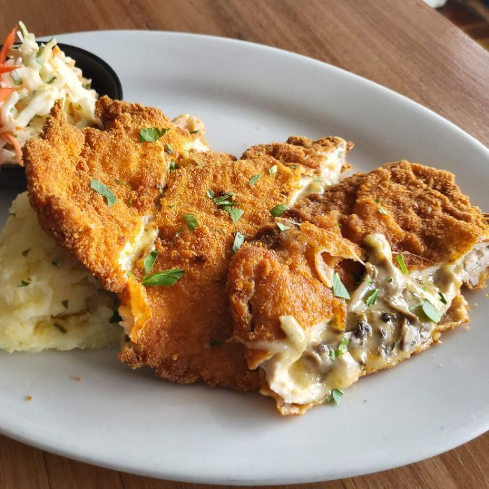 Cheese and Mushroom Schnitzel